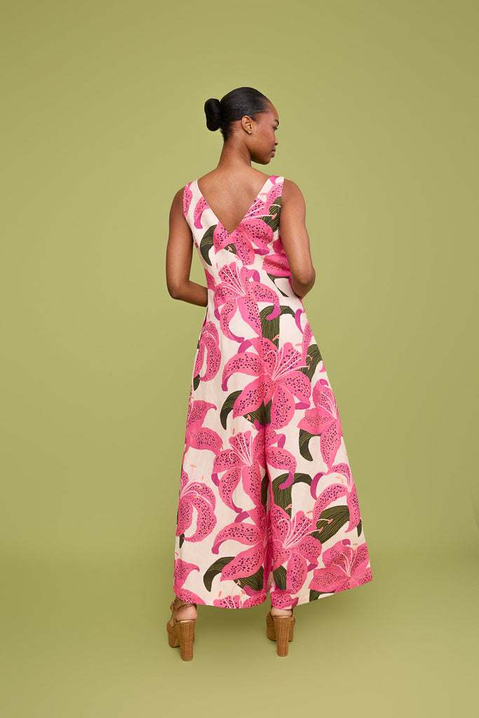 Lily Wide Leg Linen Jumpsuit