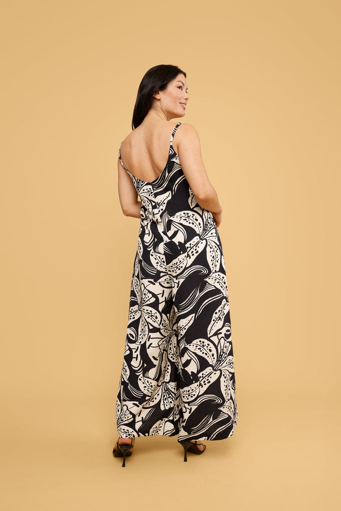 Lani Linen Jumpsuit in Cala