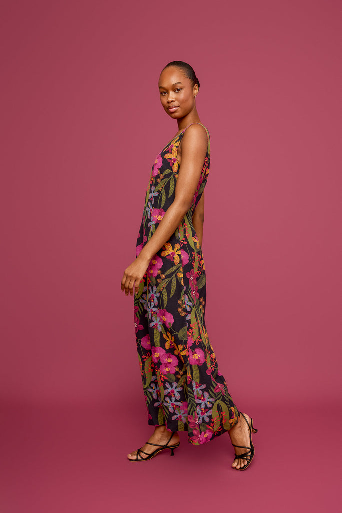 Orchid Wide Leg Linen Jumpsuit