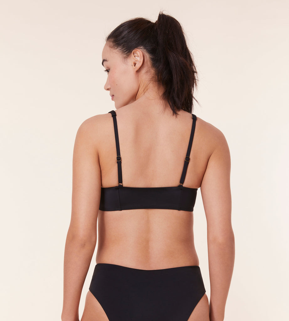 The Havana Bikini Top - Flat - Black