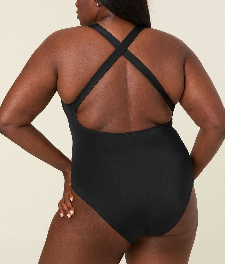 The Tulum One Piece - Eco Nylon - Black - Long Torso