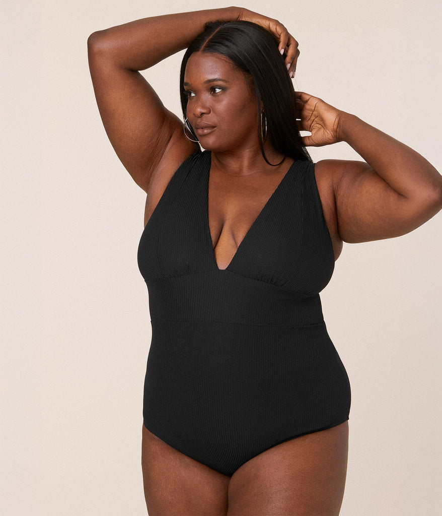 The Mykonos One Piece - Ribbed - Black - Long Torso