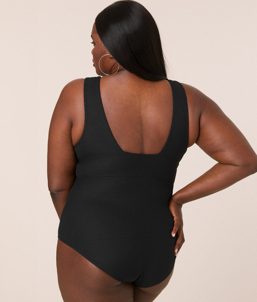 The Mykonos One Piece - Eco Ribbed - Black - Classic