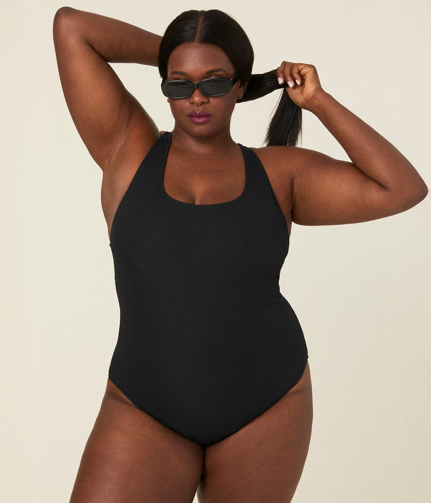 The Tulum One Piece - Ribbed - Black - Classic