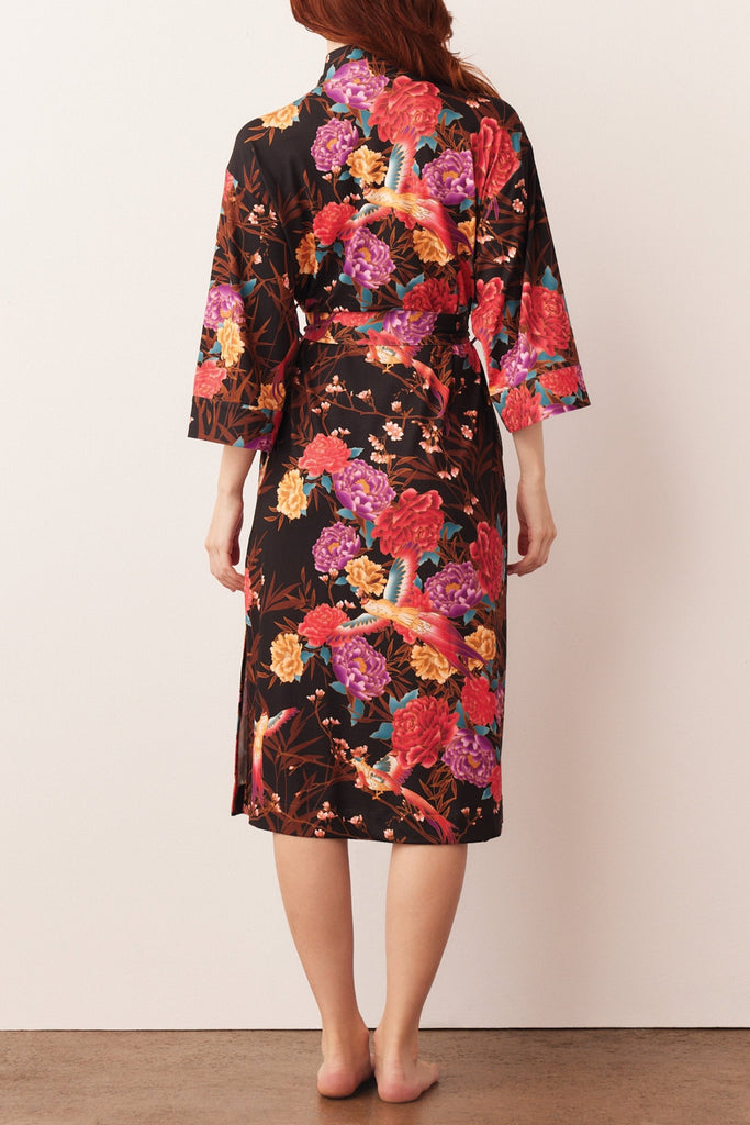 Vera Cloud Jersey Midi Robe in Twilight Garden