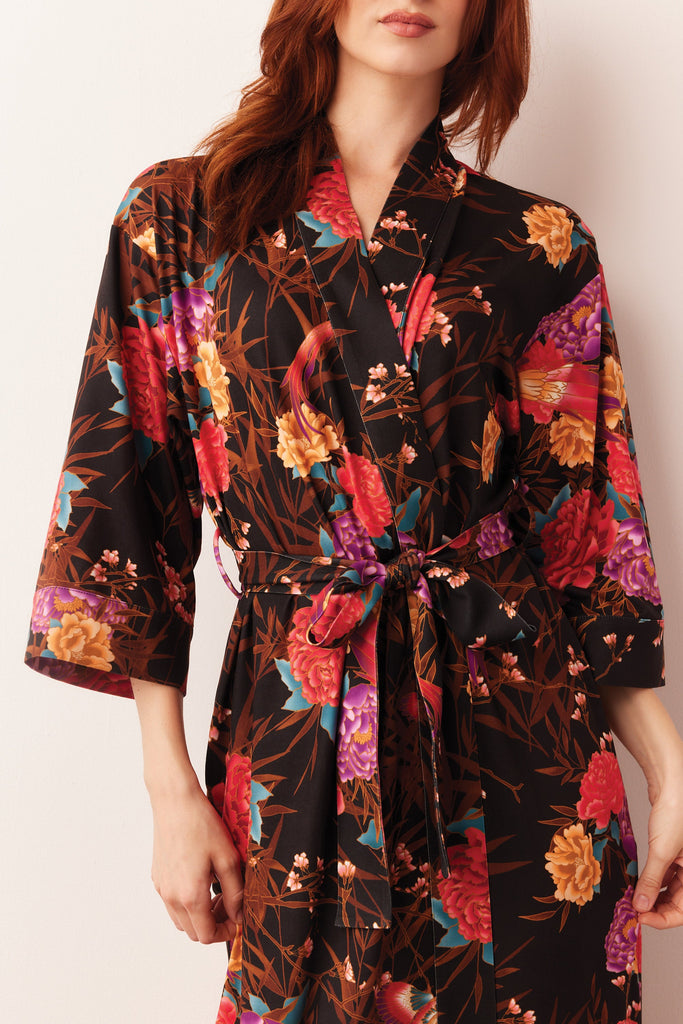 Vera Cloud Jersey Midi Robe in Twilight Garden