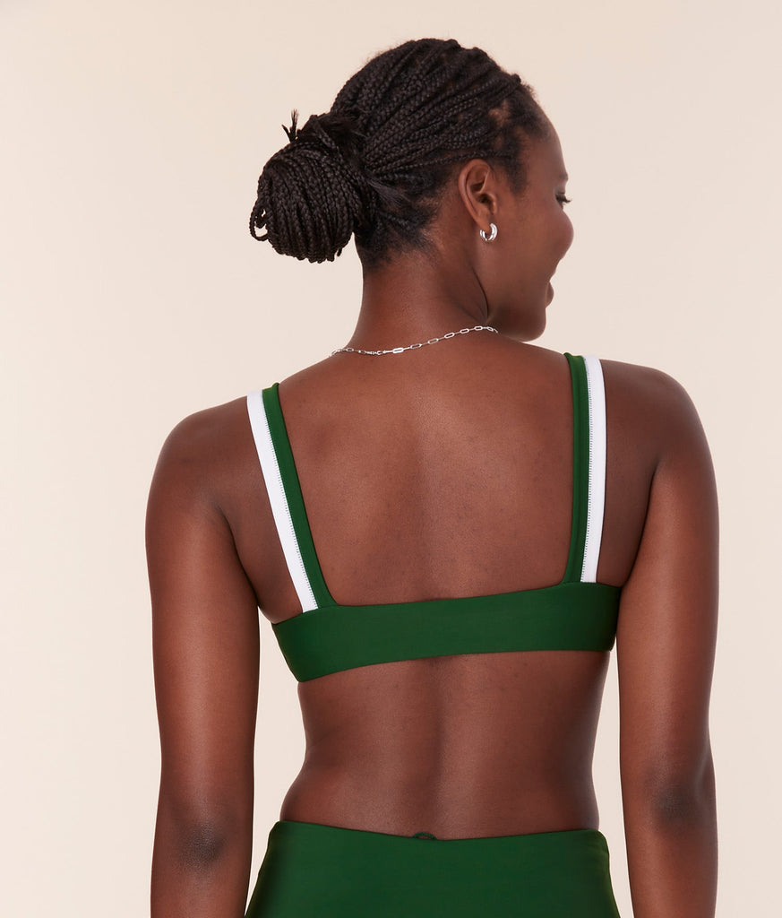 The Rockley Bikini Top - Eco Nylon - Pesto