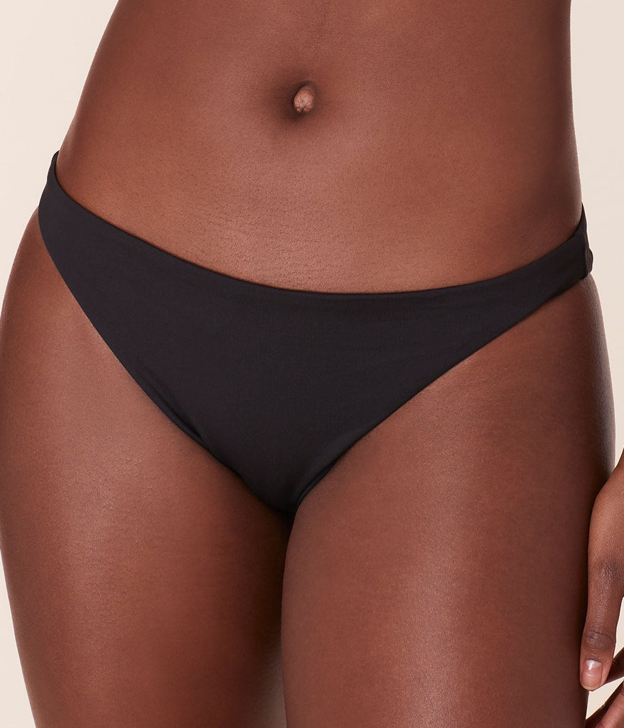 The Cheeky Bikini Bottom - Flat - Black