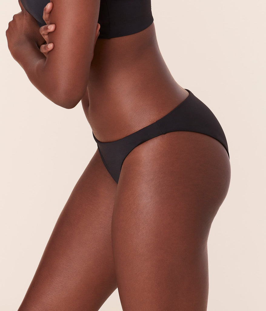 The Cheeky Bikini Bottom - Flat - Black
