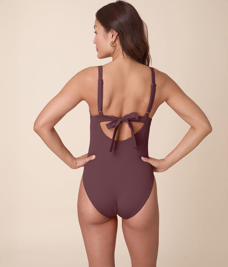 The Honolulu One Piece - Eco Nylon - Mink - Long Torso