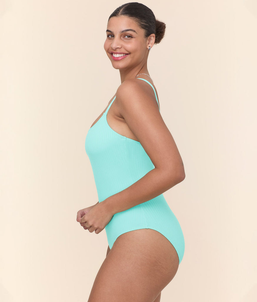 The Amalfi One Piece - Wide Rib - Opal - Long Torso