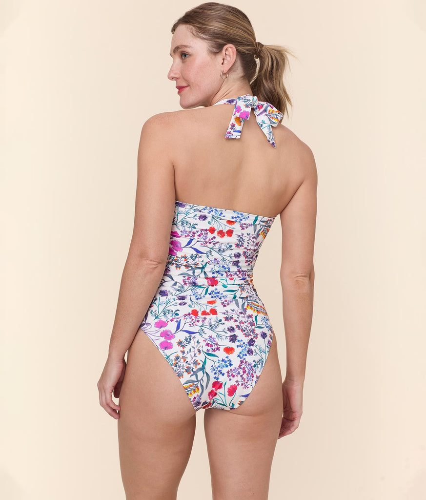 The Aleta One Piece - Eco Nylon - Botanical Floral - Classic