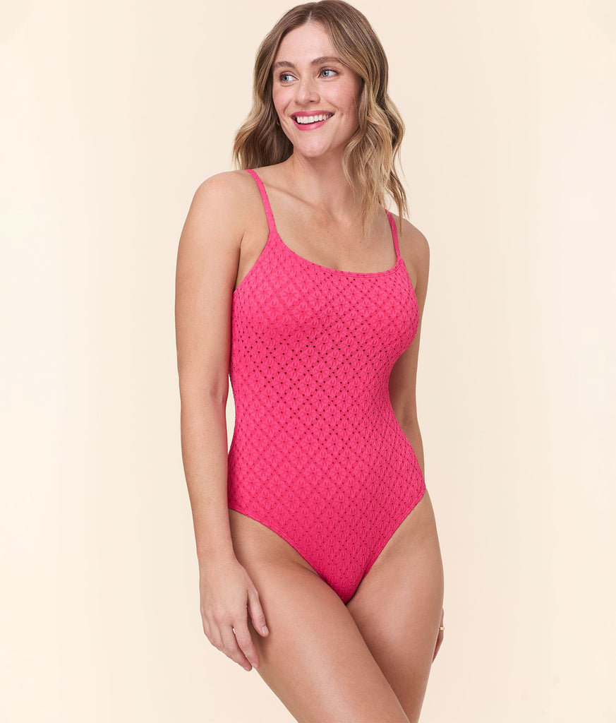 The Jetties One Piece - Eyelet - Begonia - Classic