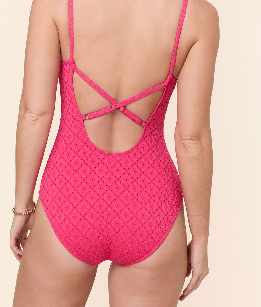 The Jetties One Piece - Eyelet - Begonia - Classic