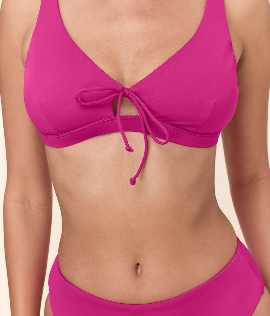 The Crete Bikini Top - Eco Nylon - Fuchsia