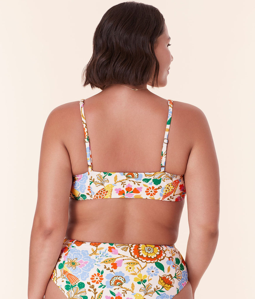 The Havana Bikini Top - Eco Nylon - Bird Floral