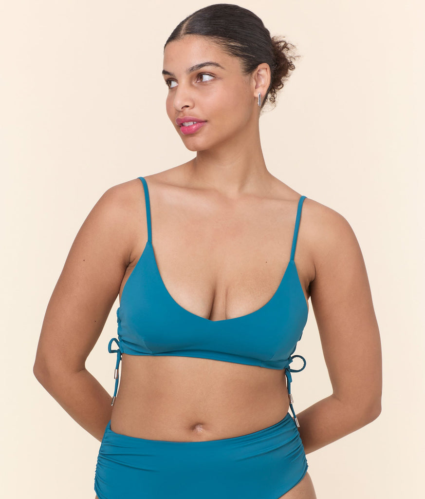 The Elba Bikini Top - Eco Nylon - Ocean