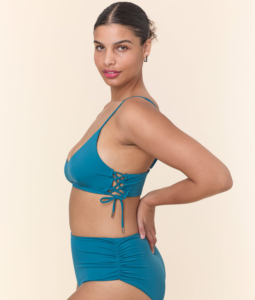 The Elba Bikini Top - Eco Nylon - Ocean