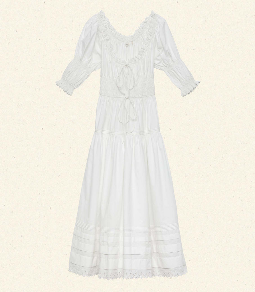 BARDOT DRESS -- POWDER