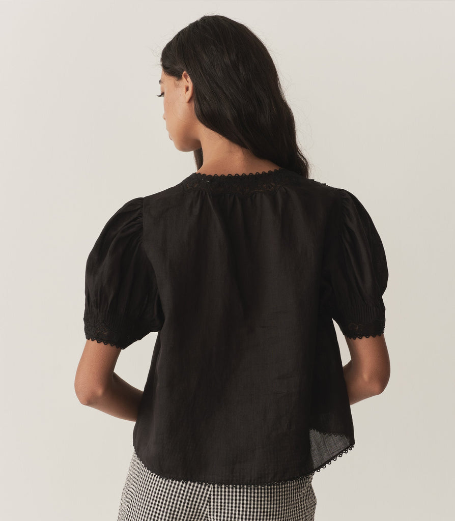 BRIGITTA TOP -- BLACK