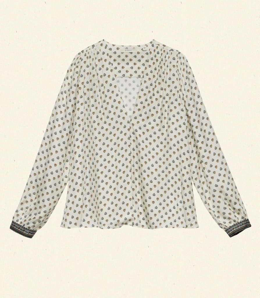 CANDACE TOP -- RIVIERA FOULARD