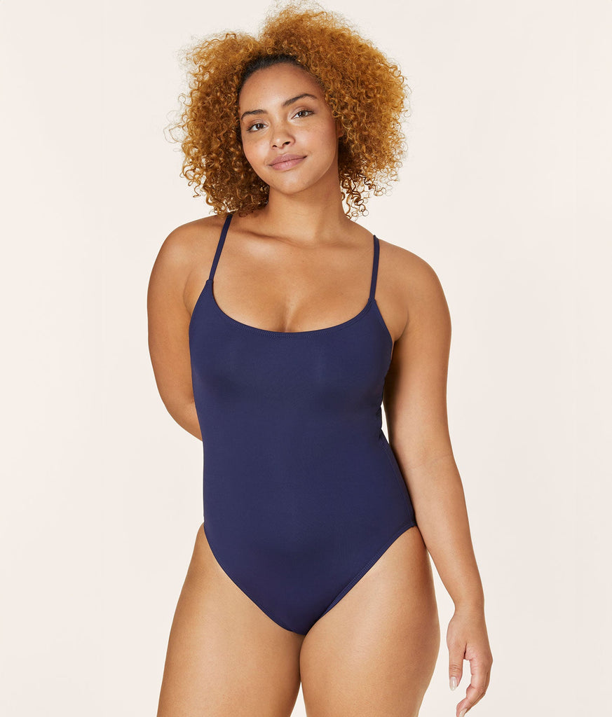 The Amalfi One Piece - Eco Nylon - Navy - Long Torso