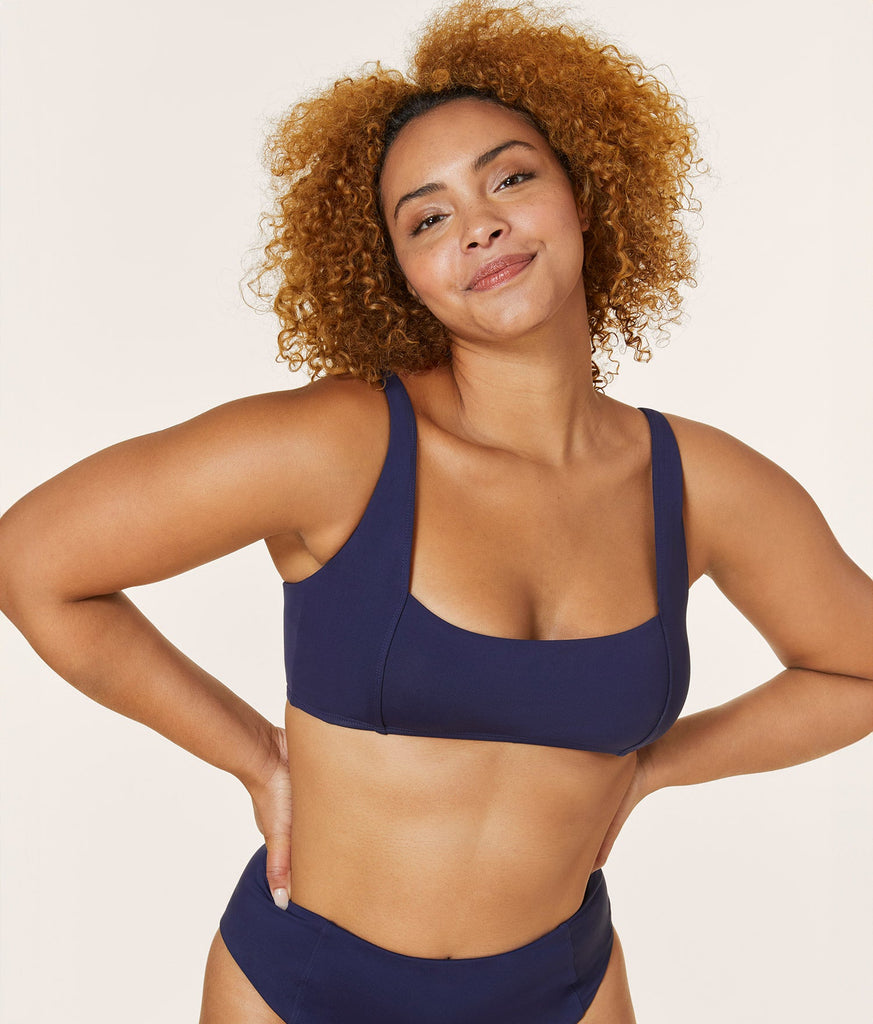 The Havana Bikini Top - Flat - Navy