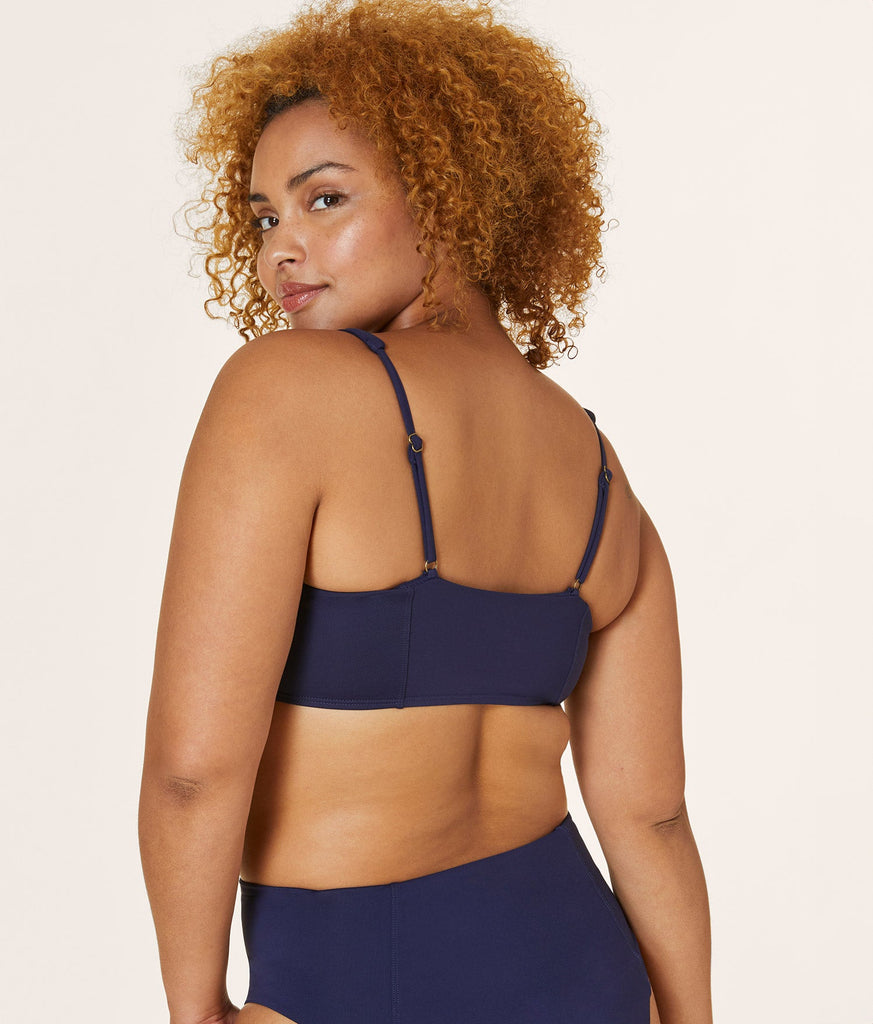 The Havana Bikini Top - Flat - Navy