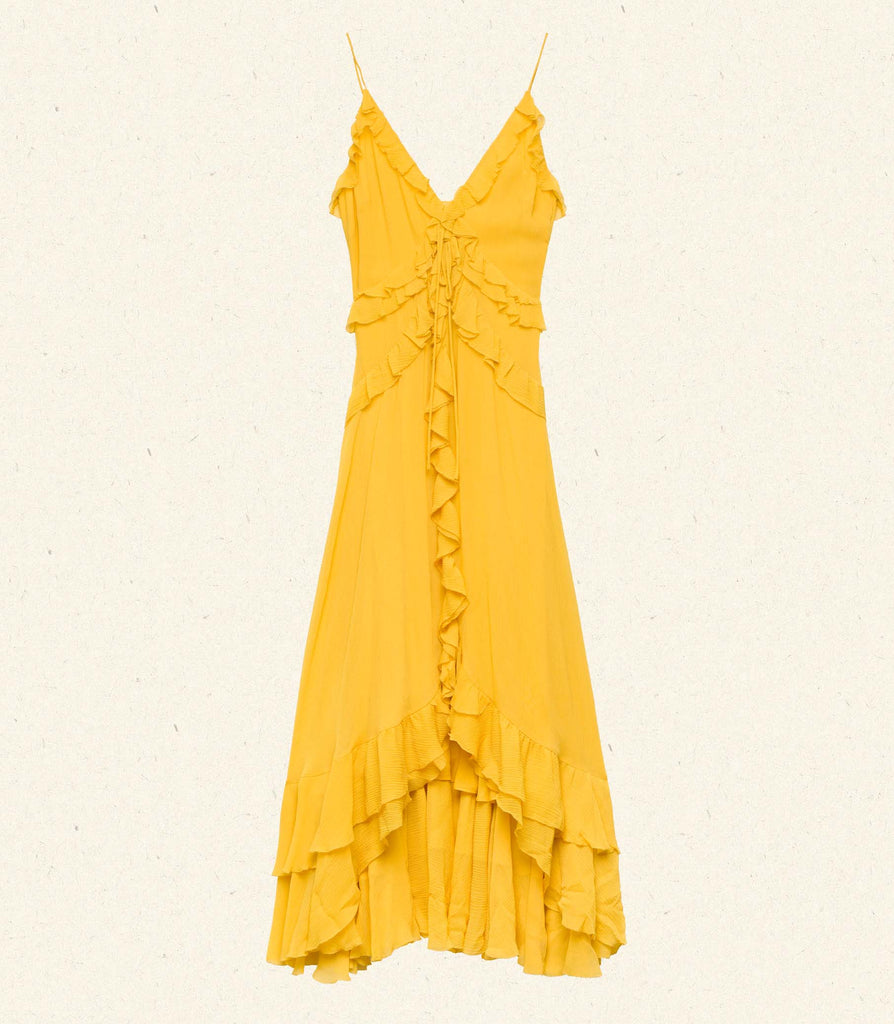 EVELINA DRESS -- GOLDEN ACACIA