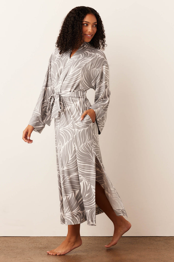 Kaia Cloud Jersey Kimono Robe in Whisper