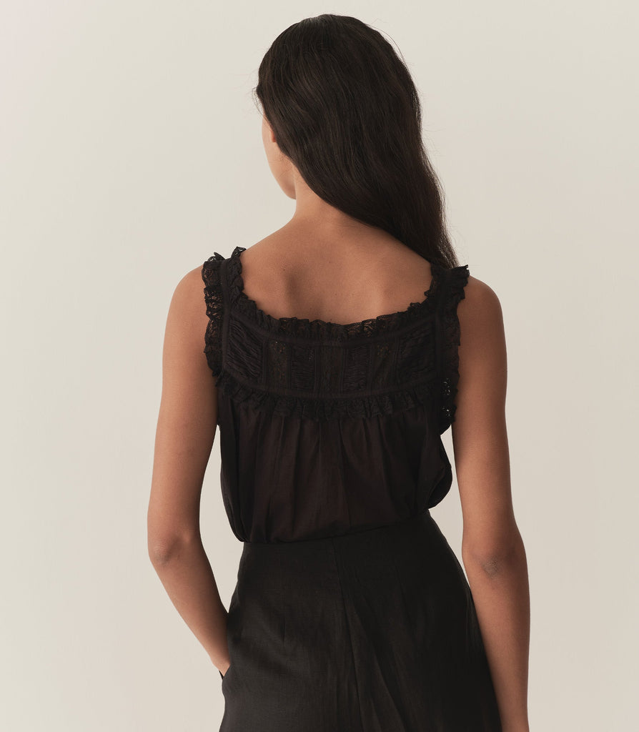 FIDELLA TOP -- BLACK