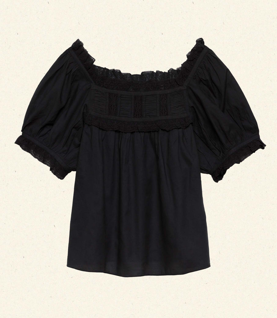 FRANCES TOP -- BLACK