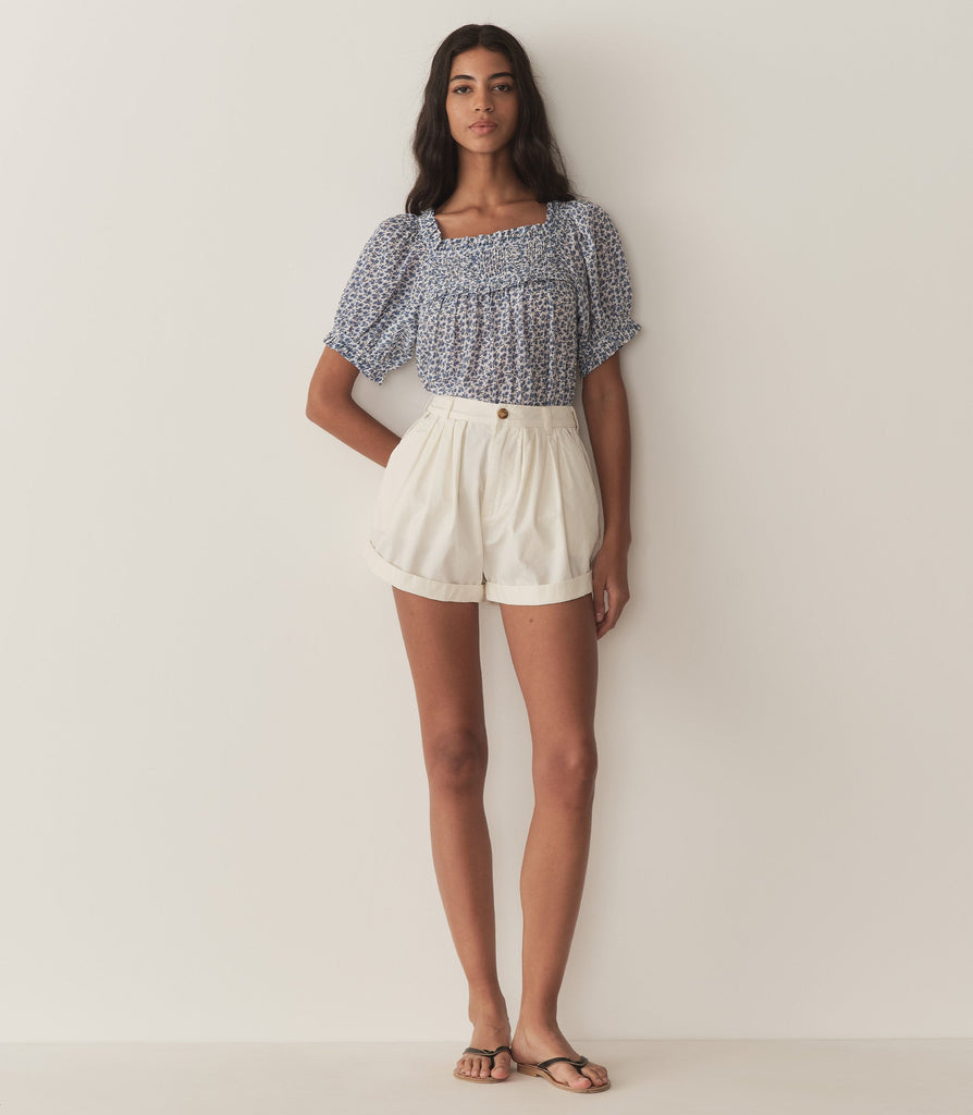 FRANCES TOP -- CORNFLOWER HILLSIDE BLOOM