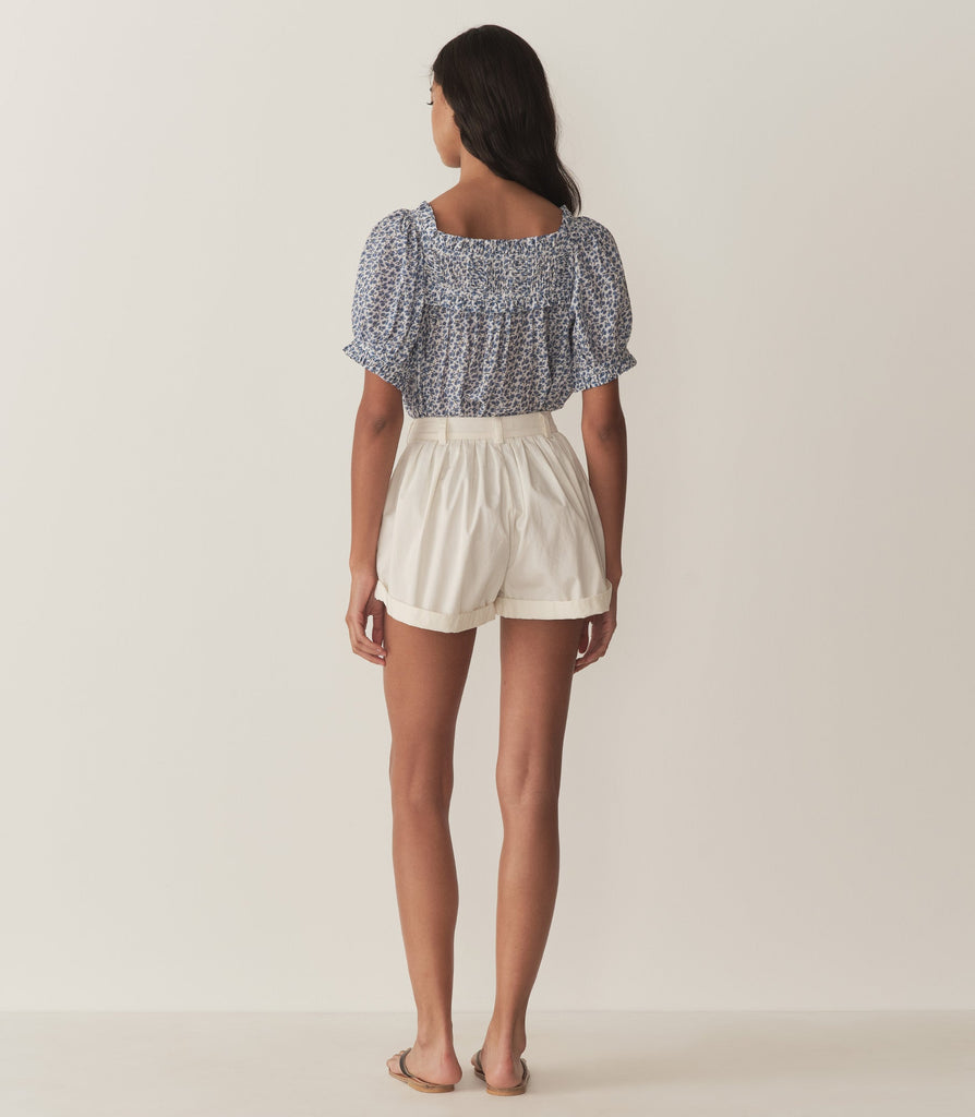 FRANCES TOP -- CORNFLOWER HILLSIDE BLOOM