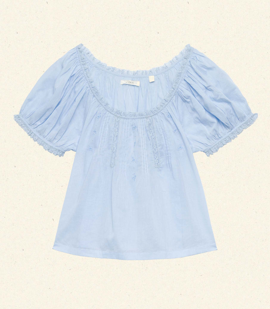 FREDERICA TOP -- ICY BLUE