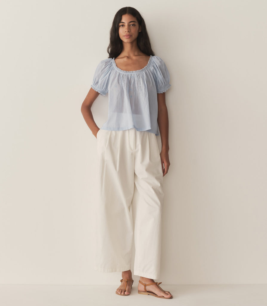 FREDERICA TOP -- ICY BLUE