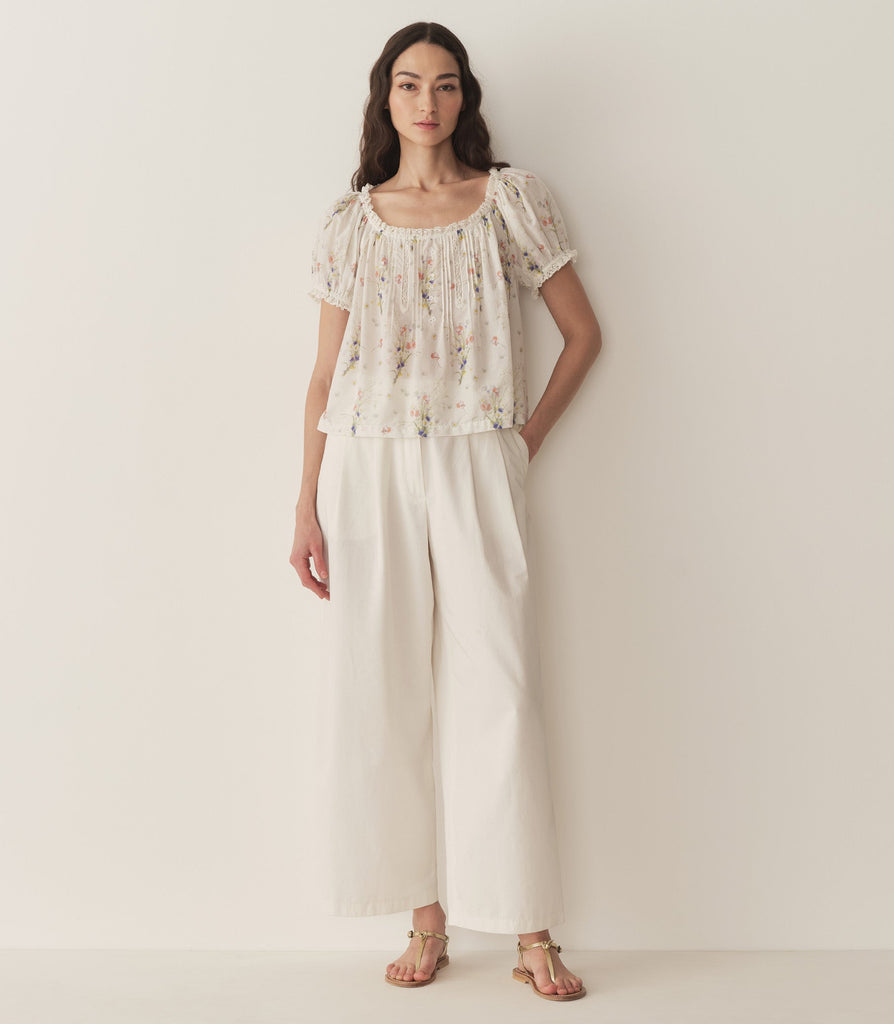 FREDERICA TOP -- PAINTED BOUQUET