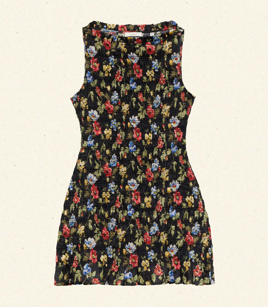 GIANNA DRESS -- NOIR WILD ROSE