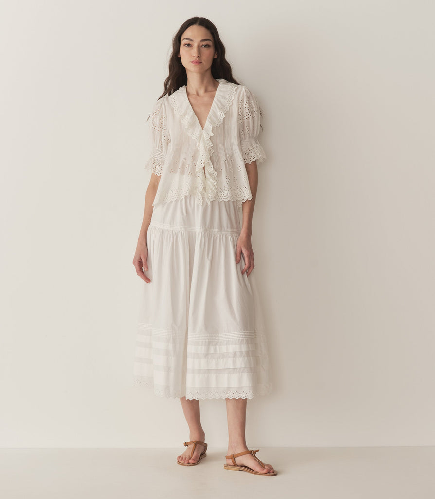 HENRI TOP -- SALT EYELET