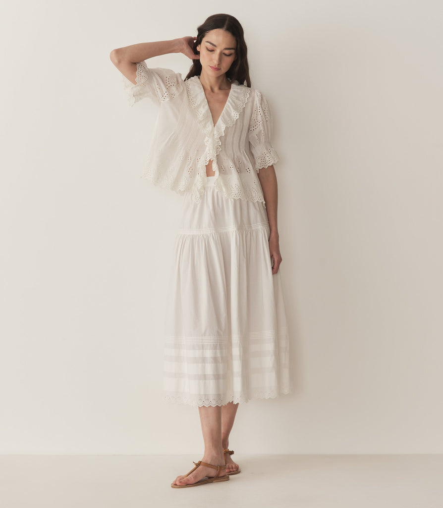 HENRI TOP -- SALT EYELET