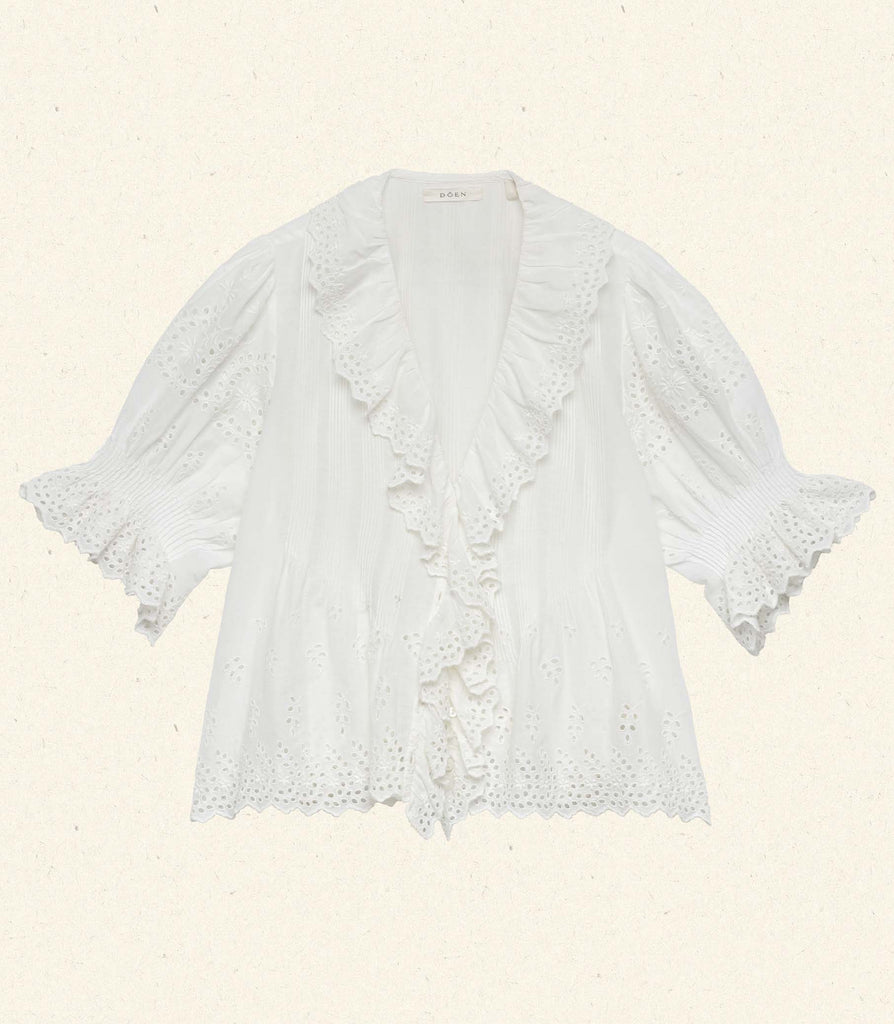 HENRI TOP -- SALT EYELET