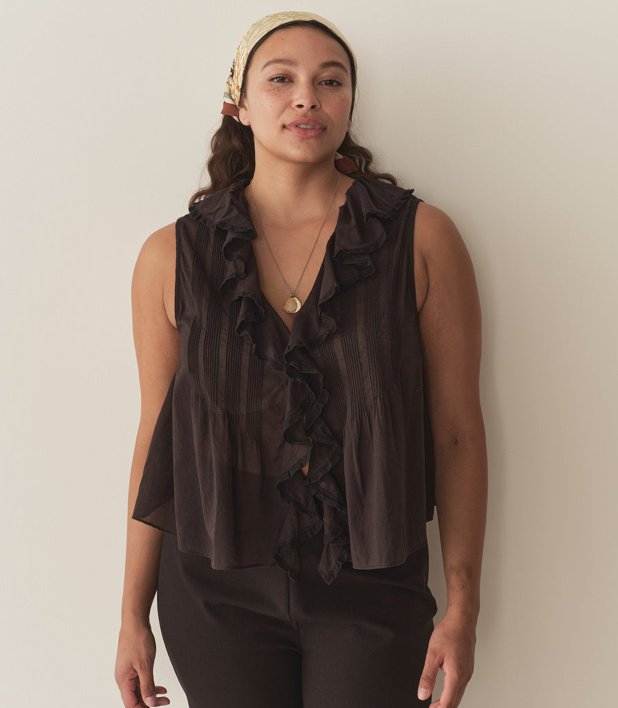 HILDA TOP -- BLACK