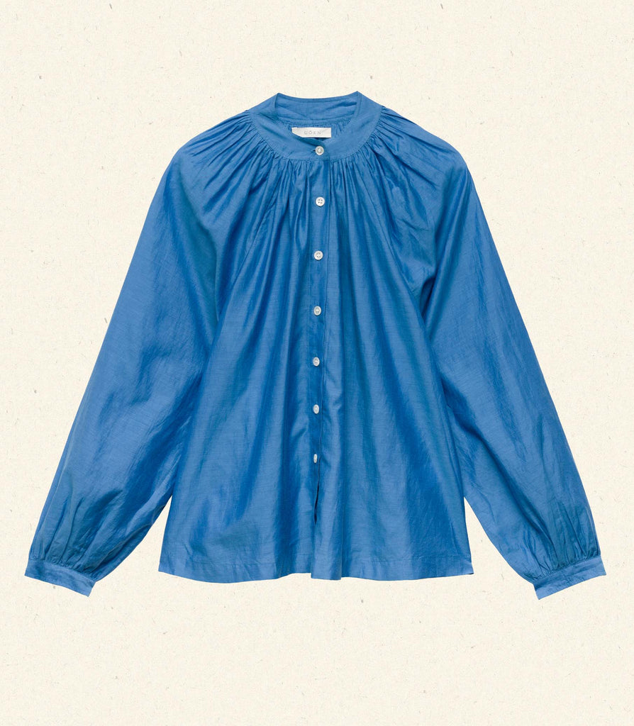 JULIENNE TOP -- SANTORINI BLUE