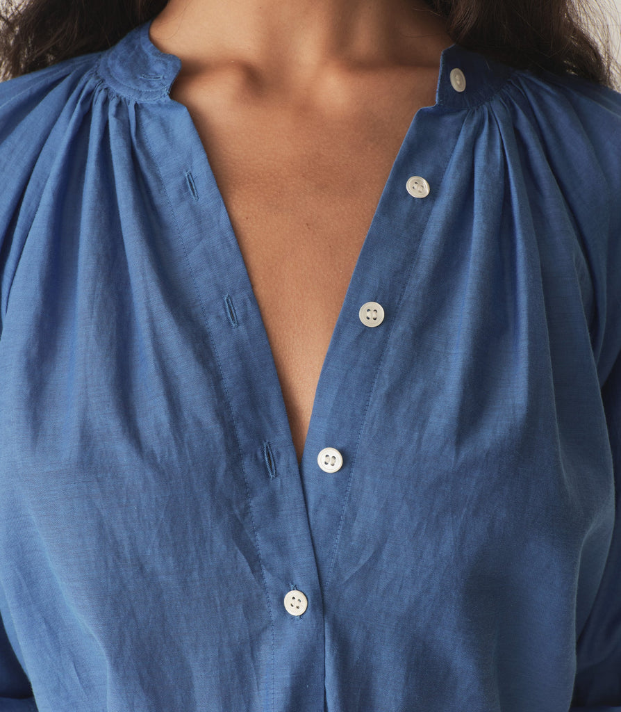 JULIENNE TOP -- SANTORINI BLUE