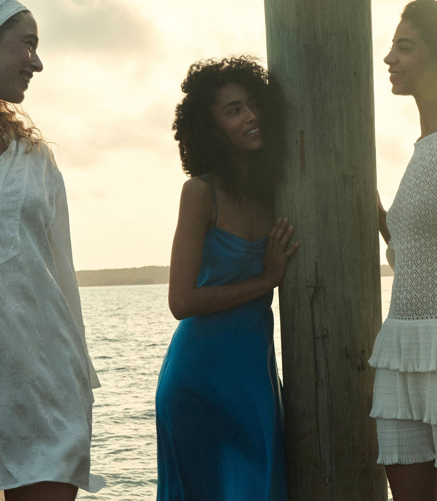 LORRAINE DRESS -- BLUE TOURMALINE