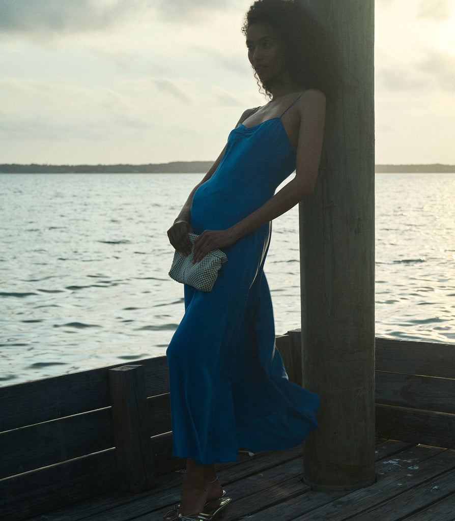 LORRAINE DRESS -- BLUE TOURMALINE