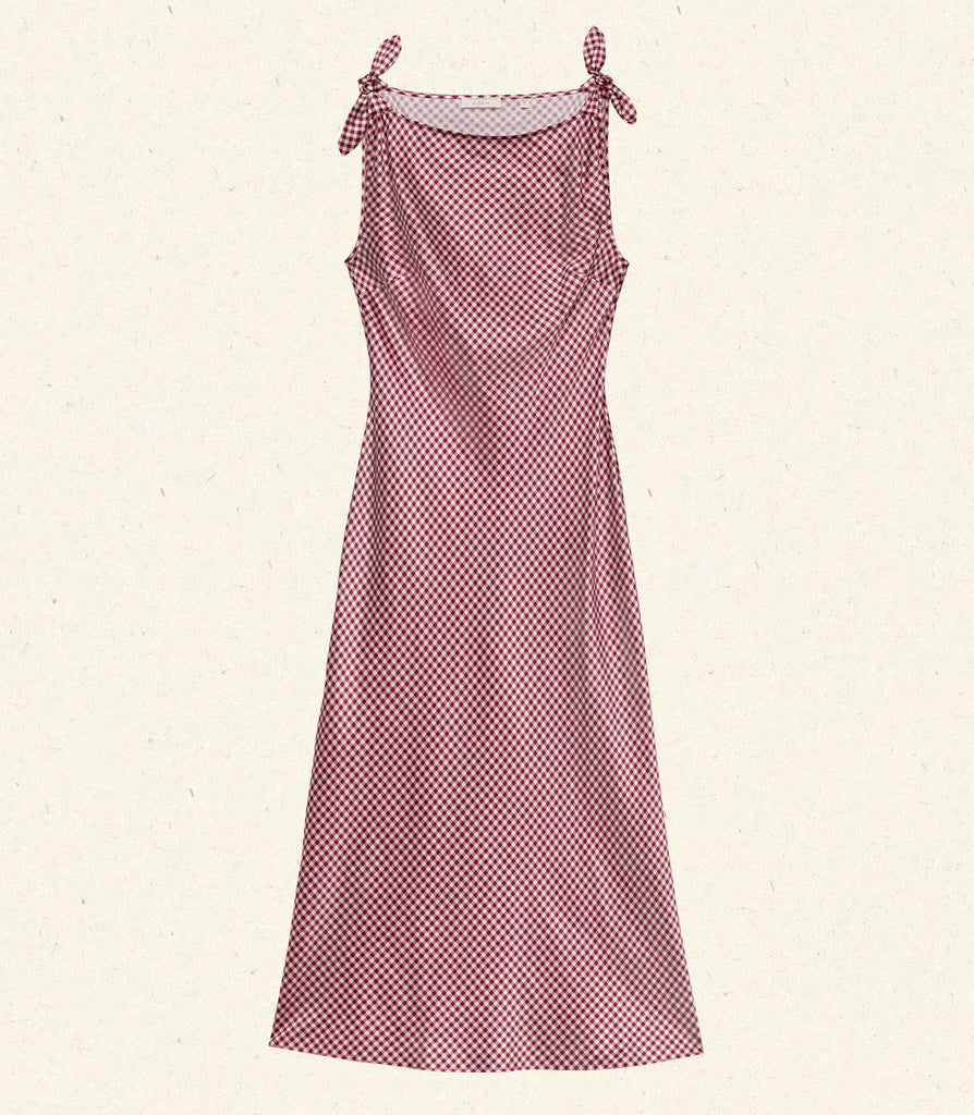 MARISELLE DRESS -- MULBERRY VALENCIA GINGHAM
