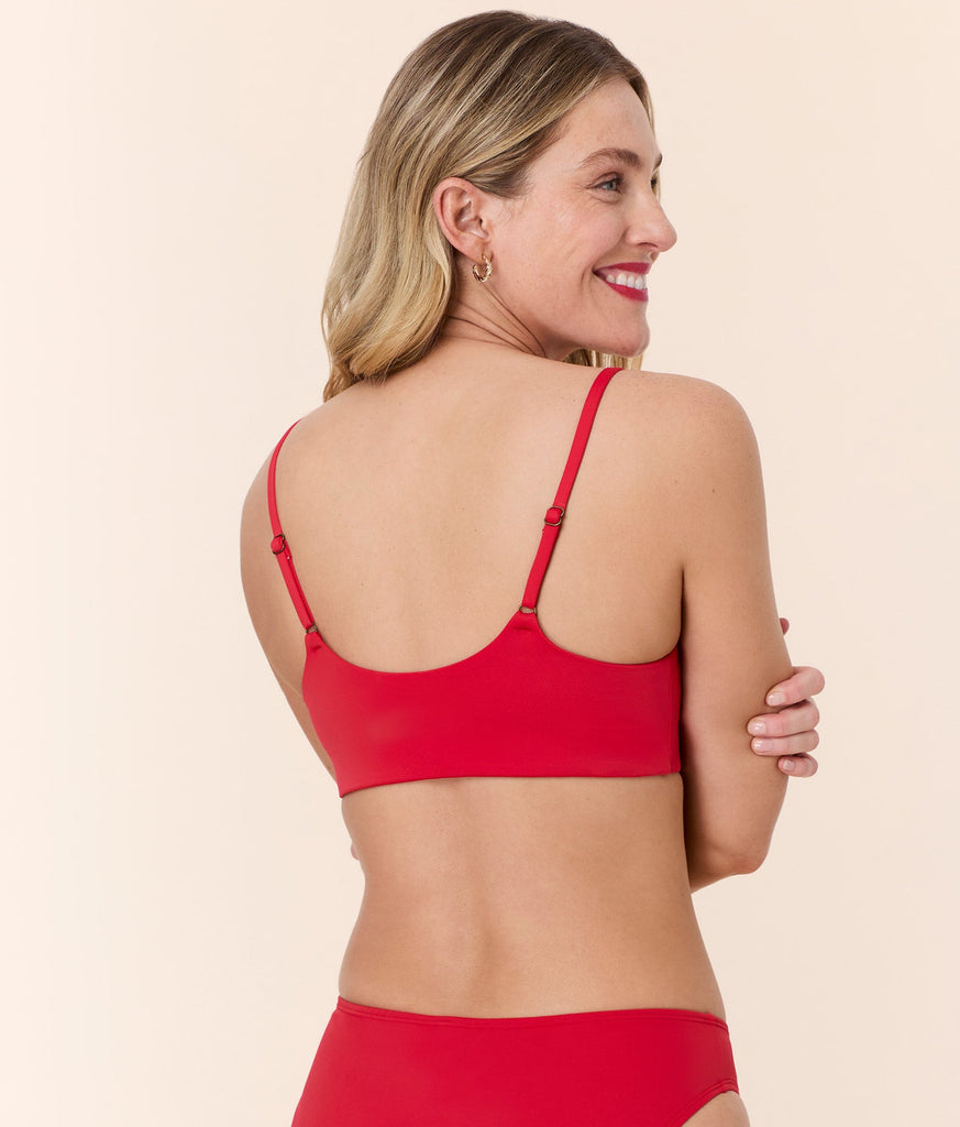 The Maui Bikini Top - Flat - Cherry Red