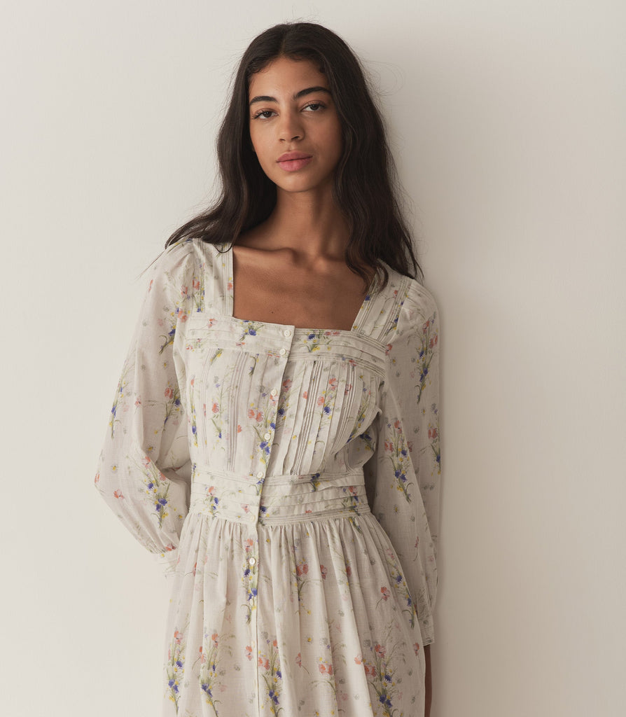 MINTA DRESS -- PAINTED BOUQUET