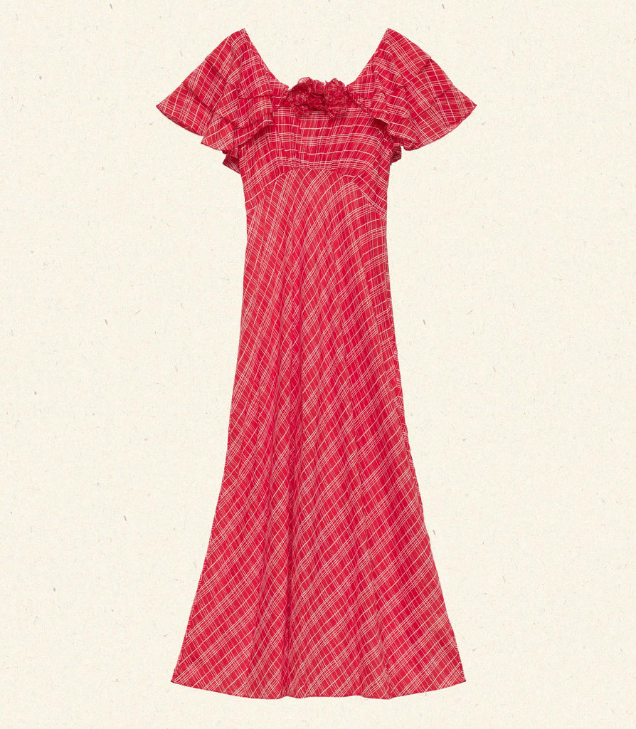 NEVARA DRESS -- SYLVIE PLAID